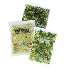 Prei fijn, spitskool
zakje à 200 gram
of andijvie fijn
zakje à 250 gram